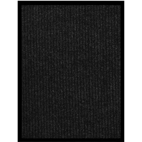 YOUTHUP Paillasson Rayé Anthracite 60x80 Cm - Anthracite 1 YOUTHUP Paillasson Rayé Anthracite 60x80 Cm - Anthracite