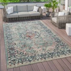 Paco Home Tapis Tendance Tissage À Plat Vintage Orient Look Usé Ornements Multicolore 200x280 Cm