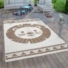 Paco Home Tapis Enfant Chambre D’Enfant Tapis De Jeux Garçon Fille Effet 3D Lion Beige 160x220 Cm