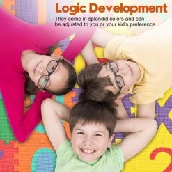 QERSTA Puzzle Tapis Mousse Bébé, 36 Pièces Tapis 15cm X 15cm, Tapis De Jeu Très Résistant Pour Enfants, Alphabets & Chiffres -Tapis et paillasson Soldes 51901588 5