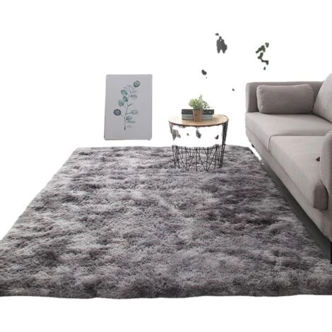 QERSTA Tapis De Salon Shaggy 80x120cm En Peluche Gris Foncé Fibre De Polypropylène Souple Tapis Antidérapante 1 QERSTA Tapis De Salon Shaggy 80x120cm En Peluche Gris Foncé Fibre De Polypropylène Souple Tapis Antidérapante