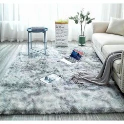 QERSTA Tapis De Salon Shaggy 80x120cm En Peluche Gris Foncé Fibre De Polypropylène Souple Tapis Antidérapante 7 QERSTA Tapis De Salon Shaggy 80x120cm En Peluche Gris Foncé Fibre De Polypropylène Souple Tapis Antidérapante -Tapis et paillasson Soldes 51901638 3
