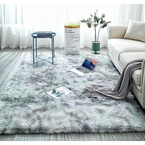 QERSTA Tapis De Salon Shaggy 80x120cm En Peluche Gris Foncé Fibre De Polypropylène Souple Tapis Antidérapante 3 QERSTA Tapis De Salon Shaggy 80x120cm En Peluche Gris Foncé Fibre De Polypropylène Souple Tapis Antidérapante – Image 3