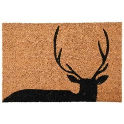 Paillasson Coco Motif Cerf 60 X 40 Cm. Naturel. Marque : Esschert Design. Réf. : RB210 - Naturel