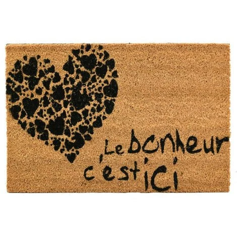 Paillasson En Coco Bonheur 40 X 60 Cm. Naturel. Marque : Aubry Gaspard. Réf. : NPA2090 - Naturel 1 Paillasson En Coco Bonheur 40 X 60 Cm. Naturel. Marque : Aubry Gaspard. Réf. : NPA2090 - Naturel