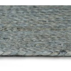 Topdeal Tapis Fait à La Main Jute Rond 90 Cm Vert Olive -Tapis et paillasson Soldes 52080928 5
