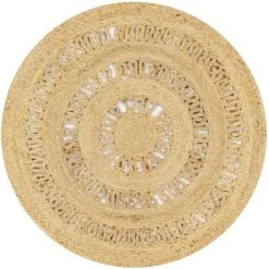 Topdeal Tapis Fait à La Main Jute Tressée 90 Cm