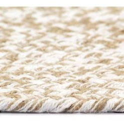 Topdeal Tapis Fait à La Main Jute Blanc Et Naturel 90 Cm 8 Topdeal Tapis Fait à La Main Jute Blanc Et Naturel 90 Cm -Tapis et paillasson Soldes 52080965 4