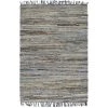 Topdeal Tapis Chindi Tissé à La Main Denim Jute 80 X 160 Cm Multicolore