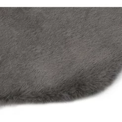 Topdeal Tapis 65 X 95 Cm Fausse Fourrure De Lapin Gris Foncé -Tapis et paillasson Soldes 52089935 3