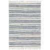 Topdeal Tapis Chindi Tissé à La Main Coton 120x170 Cm Bleu Et Blanc
