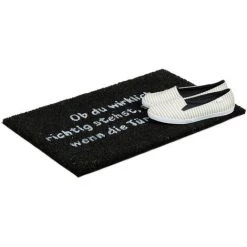 Relaxdays Paillasson, Tapis D'entrée, Fibre De Coco, Texte Allemand, Porte Entrée, Dessous Antidérapant, PVC, Noir 7 Relaxdays Paillasson, Tapis D'entrée, Fibre De Coco, Texte Allemand, Porte Entrée, Dessous Antidérapant, PVC, Noir -Tapis et paillasson Soldes 52199732 3