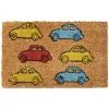 Relaxdays Mini Paillasson Enfants Avec Motifs Voitures Tapis Entrée Fibres De Coco HxlxP: 1,5 X 40 X 25 Cm Tapis De Sol Chambre Enfant Tapis Antidérapant Caoutchouc, Motif Voitures