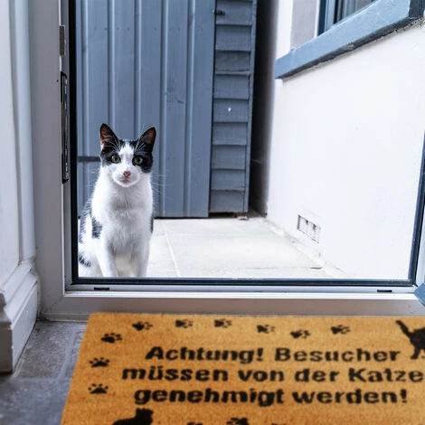 Relaxdays Paillasson En Coco, Motifs De Chat Tapis Antidérapant, Essuie-pieds Intérieurs & Extérieurs, 40x60 Cm, 4 Relaxdays Paillasson En Coco, Motifs De Chat Tapis Antidérapant, Essuie-pieds Intérieurs & Extérieurs, 40x60 Cm, – Image 4