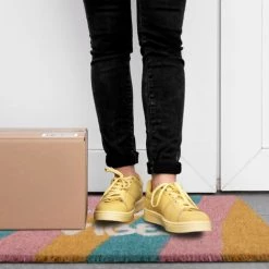 Relaxdays Paillasson Coco, Tapis D’entrée «Good Vibes», Rayé, Antidérapant, Intérieur & Extérieur, 40 X 60 Cm, Coloré 8 Relaxdays Paillasson Coco, Tapis D’entrée «Good Vibes», Rayé, Antidérapant, Intérieur & Extérieur, 40 X 60 Cm, Coloré -Tapis et paillasson Soldes 52205332 4