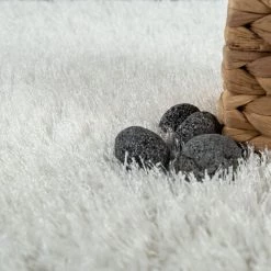 Paco Home Tapis Salle De Bain Moderne Poils Longs Uni Tapis De Bain Antidérapant Blanc 40x55 Cm -Tapis et paillasson Soldes 52486312 3