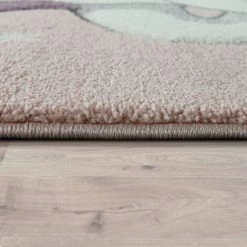 Paco Home Tapis Pour Enfant Arc-En-Ciel Licorne Pastel Rose Ø 120 Cm Rond -Tapis et paillasson Soldes 52486318 4