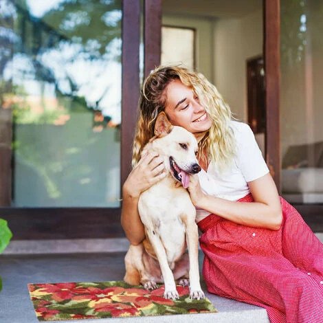 Relaxdays Paillasson Coco, Tapis De Porte Motif De Fleurs, 40 X 60 Cm, Résistant Aux Intempéries, Antidérapant, Coloré 4 Relaxdays Paillasson Coco, Tapis De Porte Motif De Fleurs, 40 X 60 Cm, Résistant Aux Intempéries, Antidérapant, Coloré – Image 4