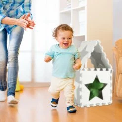 Relaxdays Tapis Puzzle étoiles, 9 Carrés, 18 Pièces, Mousse EVA, Sans Substances Nocives, Dalle Jeu 91x91 Cm, Gris Clair 8 Relaxdays Tapis Puzzle étoiles, 9 Carrés, 18 Pièces, Mousse EVA, Sans Substances Nocives, Dalle Jeu 91x91 Cm, Gris Clair -Tapis et paillasson Soldes 52564785 4