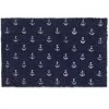 Relaxdays Paillasson Coco, Tapis D’entrée Ancre, 40x60 Cm, Antidérapant, Résistant, Intérieur Et Extérieur, Bleu/blanc
