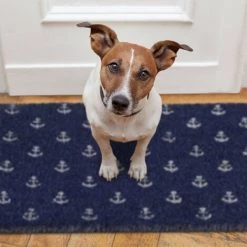 Relaxdays Paillasson Coco, Tapis D’entrée Ancre, 40x60 Cm, Antidérapant, Résistant, Intérieur Et Extérieur, Bleu/blanc -Tapis et paillasson Soldes 52564814 4