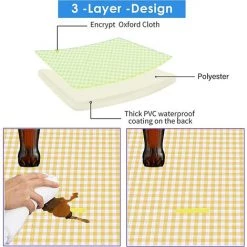 TANABATA Couverture De Pique-Nique Couverture De Plage Tapis De Pique-Nique Couverture De Camping Imperméable Anti-Sable Pour Famille Amis Plage Camping Voyage Utilisation (150 * 200, Jaune) -Tapis et paillasson Soldes 52588650 5