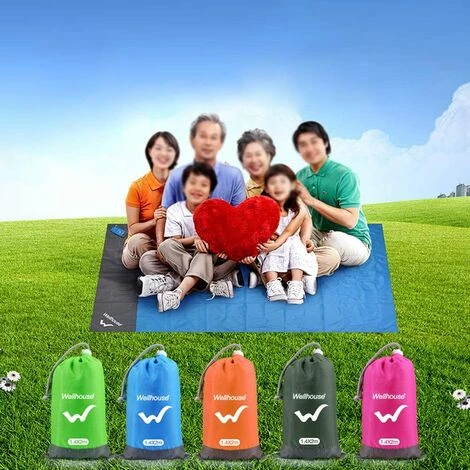 KARTOKNER Tapis De Camping Imperméable 140 × 200 Cm Couverture De Pique-nique Tapis De Camping Résistant Au Sable Couverture De Plage Tapis De Pique-nique Extérieur Pour Voyage, Camping Bleu 2 KARTOKNER Tapis De Camping Imperméable 140 × 200 Cm Couverture De Pique-nique Tapis De Camping Résistant Au Sable Couverture De Plage Tapis De Pique-nique Extérieur Pour Voyage, Camping Bleu – Image 2