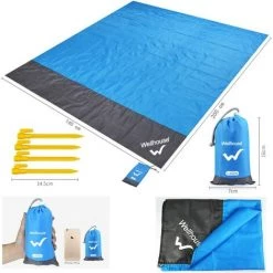 KARTOKNER Tapis De Camping Imperméable 140 × 200 Cm Couverture De Pique-nique Tapis De Camping Résistant Au Sable Couverture De Plage Tapis De Pique-nique Extérieur Pour Voyage, Camping Bleu 7 KARTOKNER Tapis De Camping Imperméable 140 × 200 Cm Couverture De Pique-nique Tapis De Camping Résistant Au Sable Couverture De Plage Tapis De Pique-nique Extérieur Pour Voyage, Camping Bleu -Tapis et paillasson Soldes 52766661 3