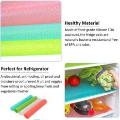 DECKON 8 Pcs 45cm * 30cm Tapis De Réfrigérateur Antibactérien Antifouling Non Slip Frigo Mat Réfrigérateur Base Coussin DIY Armoire Mat Chaussures Mat Table Mat Tapis De Tiroir -Tapis et paillasson Soldes 52767959 5