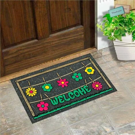 EMMEVI Paillasson D'Entrée En Caoutchouc Moderne Interne Externe Antidérapant - B 2 EMMEVI Paillasson D'Entrée En Caoutchouc Moderne Interne Externe Antidérapant - B – Image 2