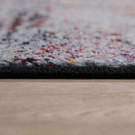 Paco Home Tapis De Salon Poils Ras Motif Géométrique Vintage Orange Turquoise Rouge 80x150 Cm 2 Paco Home Tapis De Salon Poils Ras Motif Géométrique Vintage Orange Turquoise Rouge 80x150 Cm – Image 2