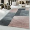 EFOR SQUARE - Tapis à Formes Géométrique - Rose & Gris 120 X 170 Cm