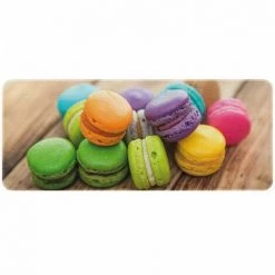 ID MAT Tapis De Cuisine Décor Macarons Mini 50x120cm
