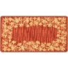 Baroni Home Tapis De Cuisine Antidérapant, Lavable, Tapis Décoré Avec Fleurs 50x100 Cm - Orange