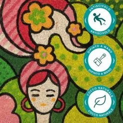 Baroni Home Paillasson D’extérieur Entrée Maison En Coco Peint à La Main Dans Le Style Sicilien 70x40 Cm Facile à Nettoyer Et Super Résistant - Pop Girl/Fille Vert Et Rose 7 Baroni Home Paillasson D’extérieur Entrée Maison En Coco Peint à La Main Dans Le Style Sicilien 70x40 Cm Facile à Nettoyer Et Super Résistant - Pop Girl/Fille Vert Et Rose -Tapis et paillasson Soldes 53299769 4