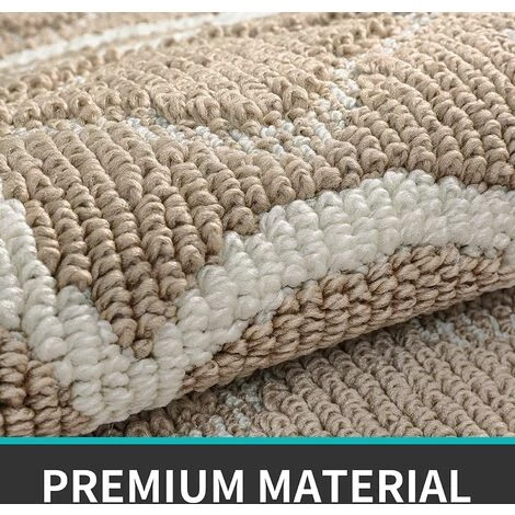 BARES Paillasson Antidérapant,Tapis De Porte Intérieur Et Extérieur | Absorbant Et Résistant,Tapis D'entrée Lavable En Machine,Anti-Poussière - 50 X 80 Cm,Marron 2 BARES Paillasson Antidérapant,Tapis De Porte Intérieur Et Extérieur | Absorbant Et Résistant,Tapis D'entrée Lavable En Machine,Anti-Poussière - 50 X 80 Cm,Marron – Image 2