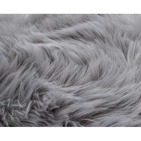 TANABATA Tapis Ronds En Peau De Mouton,Tapis En Peau De Mouton Synthétique,Tapis En Peau De Mouton Artificielle,adaptés Aux Chambres Et Aux Salons (Gris, 90_x_90_cm) 3 TANABATA Tapis Ronds En Peau De Mouton,Tapis En Peau De Mouton Synthétique,Tapis En Peau De Mouton Artificielle,adaptés Aux Chambres Et Aux Salons (Gris, 90_x_90_cm) – Image 3