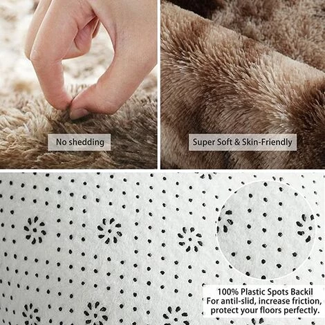 TANABATA Tapis Chambre Shaggy, Soft Tapis à Poils Longs, Tapis Salon, Moelleux Tapis Extra Doux & Confortable, Tapis Intérieur Moelleux Épais, Pour Salon Chambre Filles Enfants (Marron, 120*160cm) 3 TANABATA Tapis Chambre Shaggy, Soft Tapis à Poils Longs, Tapis Salon, Moelleux Tapis Extra Doux & Confortable, Tapis Intérieur Moelleux Épais, Pour Salon Chambre Filles Enfants (Marron, 120*160cm) – Image 3