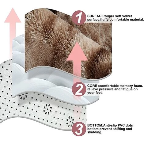 TANABATA Tapis Chambre Shaggy, Soft Tapis à Poils Longs, Tapis Salon, Moelleux Tapis Extra Doux & Confortable, Tapis Intérieur Moelleux Épais, Pour Salon Chambre Filles Enfants (Marron, 120*160cm) 4 TANABATA Tapis Chambre Shaggy, Soft Tapis à Poils Longs, Tapis Salon, Moelleux Tapis Extra Doux & Confortable, Tapis Intérieur Moelleux Épais, Pour Salon Chambre Filles Enfants (Marron, 120*160cm) – Image 4