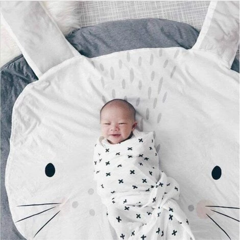 READCLY Tapis D'éveil En Coton Pour Bébé - Grand, Doux Et Rembourré - 90 x 90 cm 4 READCLY Tapis D'éveil En Coton Pour Bébé - Grand, Doux Et Rembourré - 90 x 90 cm – Image 4