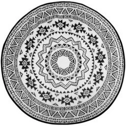 Tapis De Jardin Rond 180 X 180 Cm. Noir. Marque : Esschert Design. Réf. : OC18 - Noir