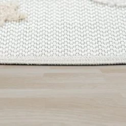 Paco Home Tapis Enfant Chambre Enfant Rond Tapis De Jeux Garçon Fille Effet 3D Lune Beige Ø 120 Cm Rond -Tapis et paillasson Soldes 53563604 3