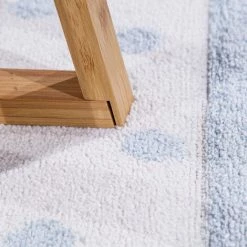 Paco Home Tapis Enfant Chambre Enfant Poils Ras Étoiles Pois Montagnes Bleu Blanc Gris 80x150 Cm -Tapis et paillasson Soldes 53563868 3