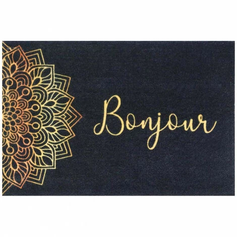 IDMAT Tapis Absorbant Boston Bonjour Mandala 50x80cm 1 IDMAT Tapis Absorbant Boston Bonjour Mandala 50x80cm
