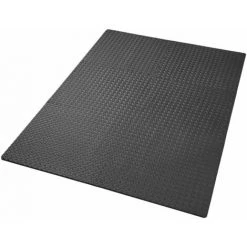 HELLOSHOP26 Ensemble De 6 Dalles Carrées Eva Tapis De Sol Sport Noir - Noir