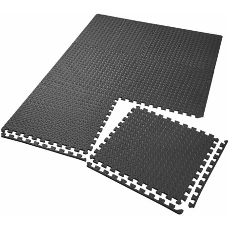 HELLOSHOP26 Ensemble De 6 Dalles Carrées Eva Tapis De Sol Sport Noir - Noir 2 HELLOSHOP26 Ensemble De 6 Dalles Carrées Eva Tapis De Sol Sport Noir - Noir – Image 2