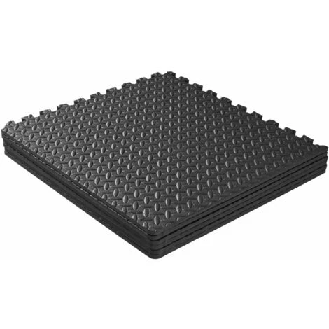 HELLOSHOP26 Ensemble De 6 Dalles Carrées Eva Tapis De Sol Sport Noir - Noir 3 HELLOSHOP26 Ensemble De 6 Dalles Carrées Eva Tapis De Sol Sport Noir - Noir – Image 3
