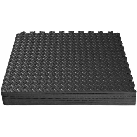 HELLOSHOP26 Ensemble De 6 Dalles Carrées Eva Tapis De Sol Sport Noir - Noir 4 HELLOSHOP26 Ensemble De 6 Dalles Carrées Eva Tapis De Sol Sport Noir - Noir – Image 4