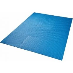 HELLOSHOP26 Ensemble De 12 Dalles Carrées Eva Tapis De Sol Sport Bleu - Bleu