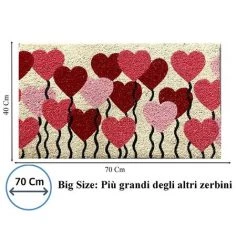 Baroni Home Paillasson De Jardin En Coco Avec Base En PVC Peint à La Main Dépeignant Pelouse De Cœur 70X40X2 Cm. Facile à Nettoyer Et Ultrarésistant 7 Baroni Home Paillasson De Jardin En Coco Avec Base En PVC Peint à La Main Dépeignant Pelouse De Cœur 70X40X2 Cm. Facile à Nettoyer Et Ultrarésistant -Tapis et paillasson Soldes 53661120 3